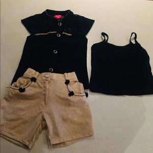 Kids girls shorts and top